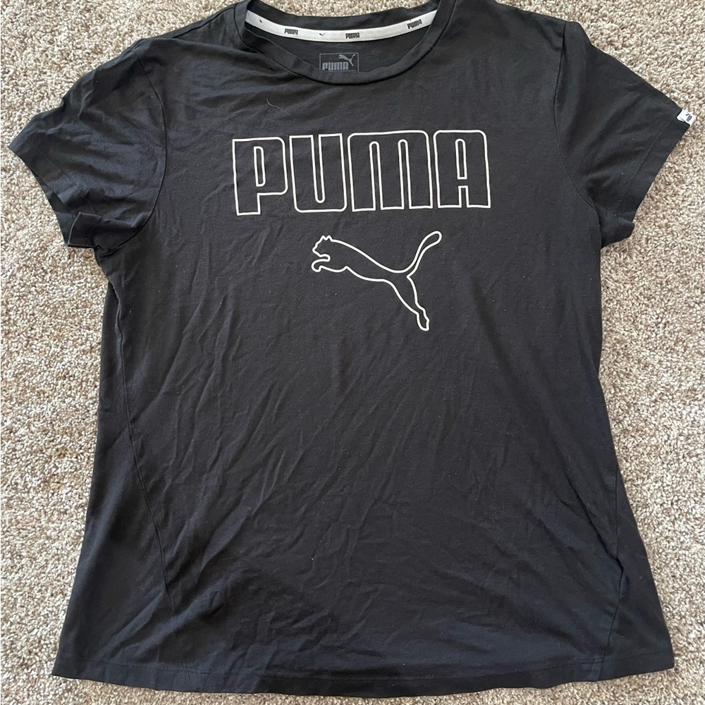 PUMA Women's Black Short Sleeve Tee